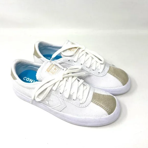 Converse Women 568901C Breakpoint Metallic Industrial Glam Low Top White Sneaker - Picture 6 of 10